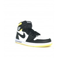 Кроссовки Nike Air Jordan желто-черные с белым